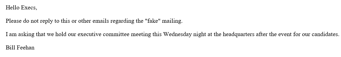 Bill Feehan's response to Schmitz resignation